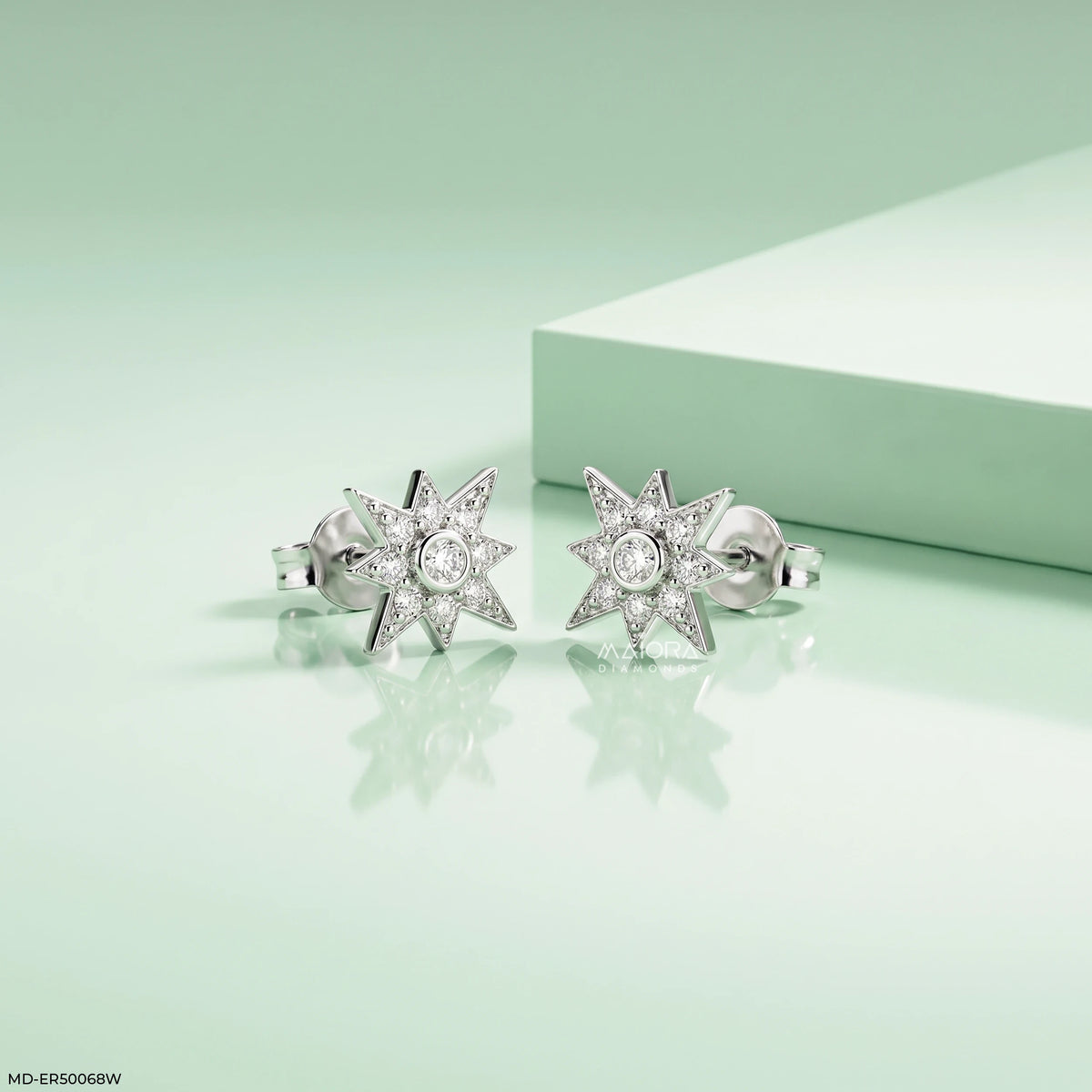 Shooting Star Diamond Studs Earrings
