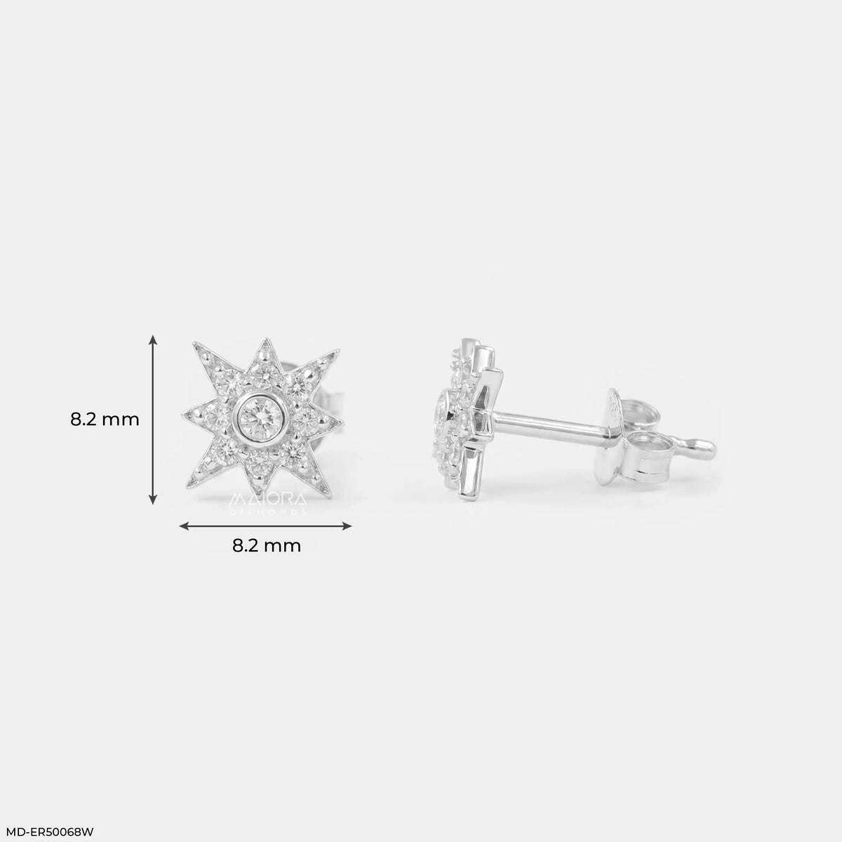 Shooting Star Diamond Studs Earrings