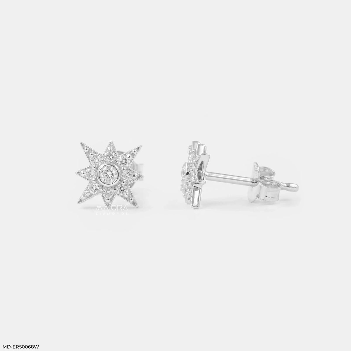 Shooting Star Diamond Studs Earrings