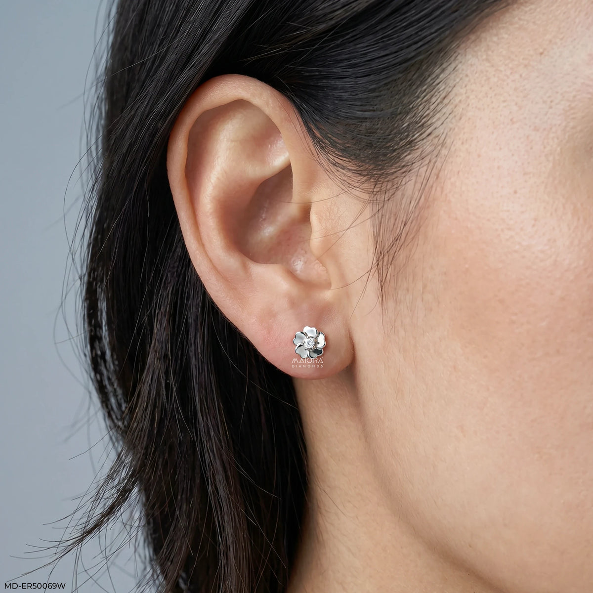 Flower Diamond Studs Earrings