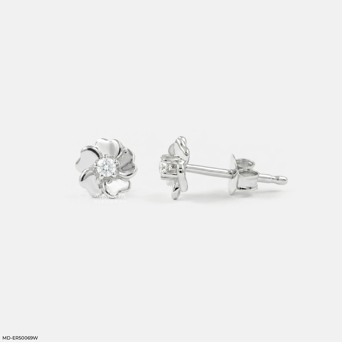 Flower Diamond Studs Earrings