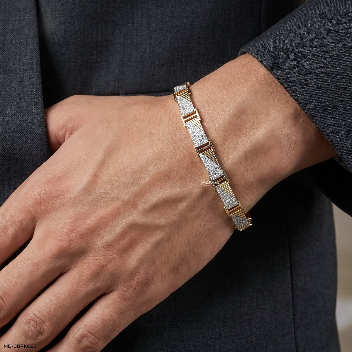 Vector Link Men's Diamond Bracelet