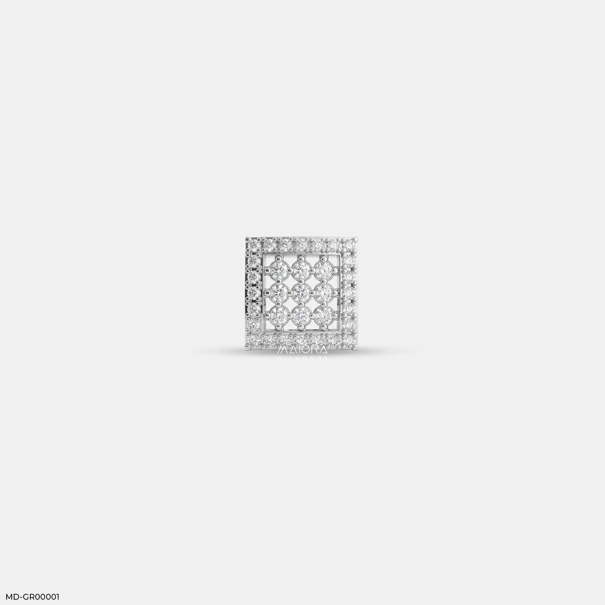 Vertex Diamond Mens Stud Earring