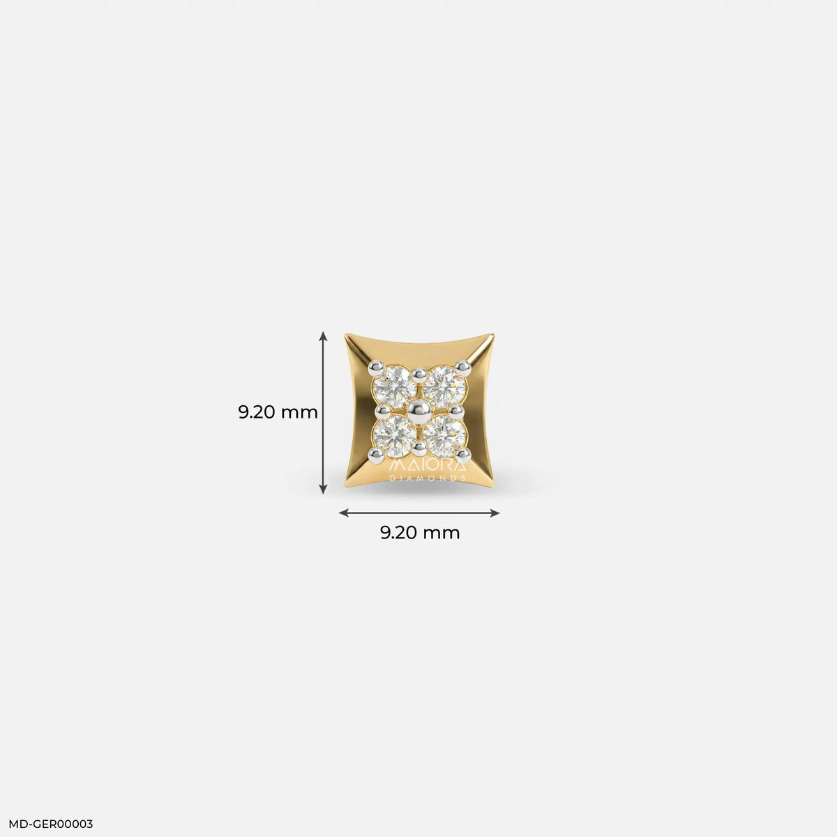 Victorian Diamond Mens Stud Earring