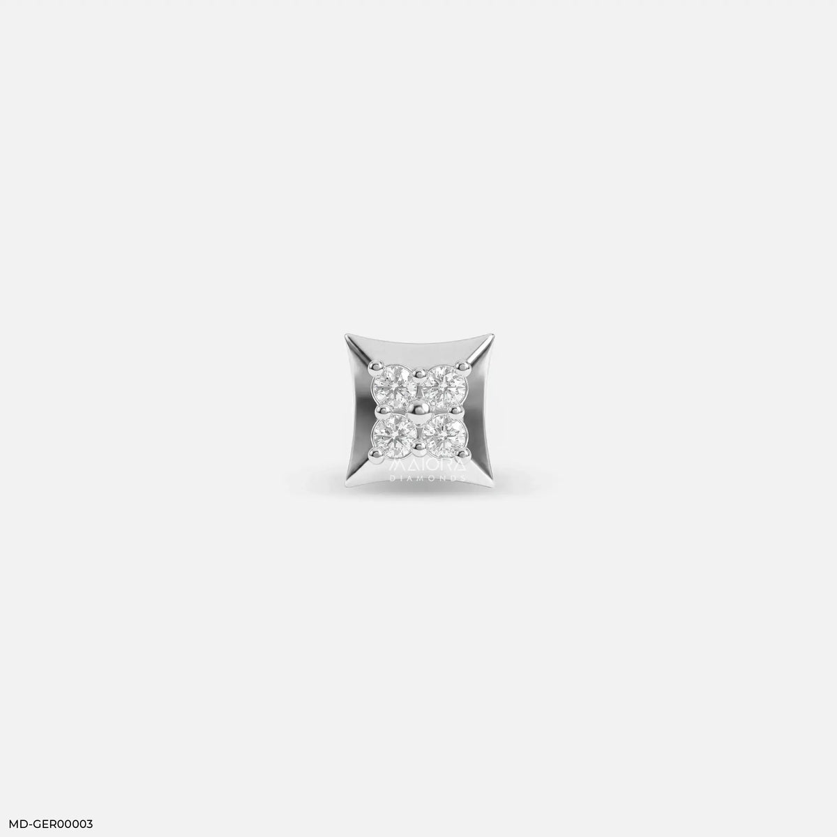 Victorian Diamond Mens Stud Earring