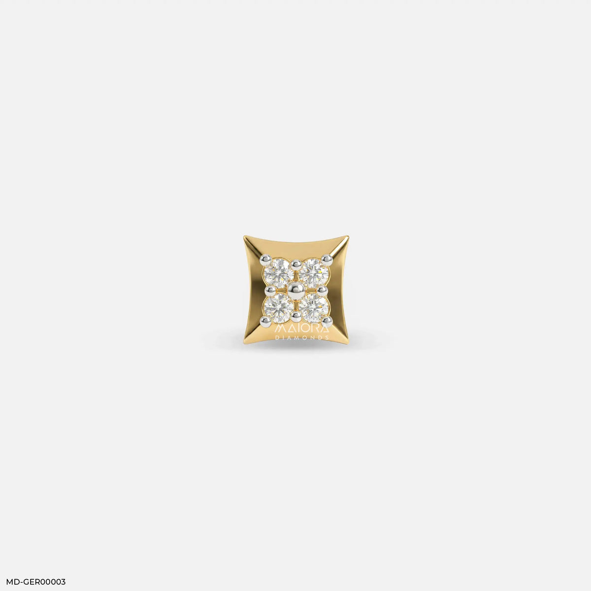 Victorian Diamond Mens Stud Earring