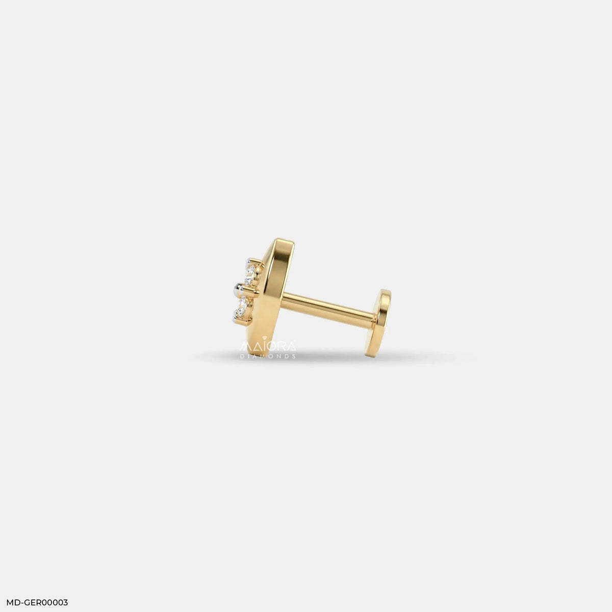 Victorian Diamond Mens Stud Earring