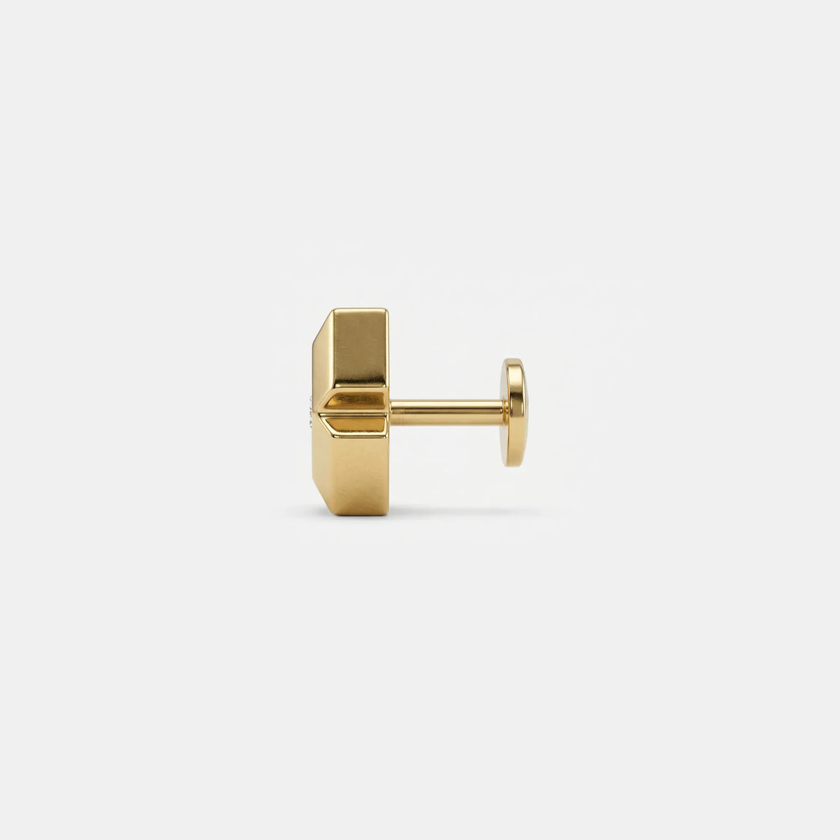 Geomatric Diamond Mens Stud Earring