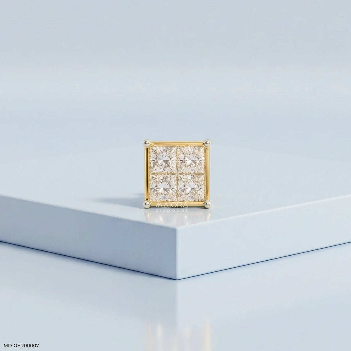 Quadra Princess Diamond Mens Stud Earring