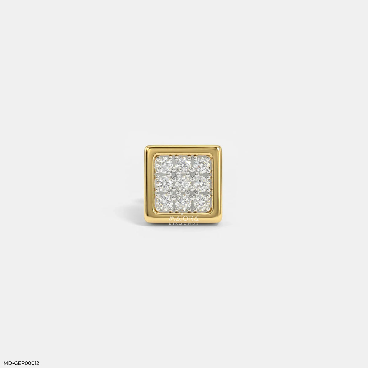Apex Squares Diamond Mens Stud