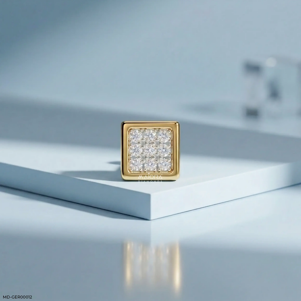 Apex Squares Diamond Mens Stud