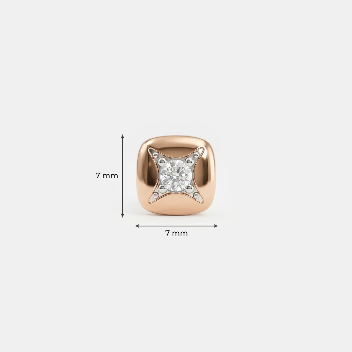 Polaris Star Diamond Mens Stud Earring