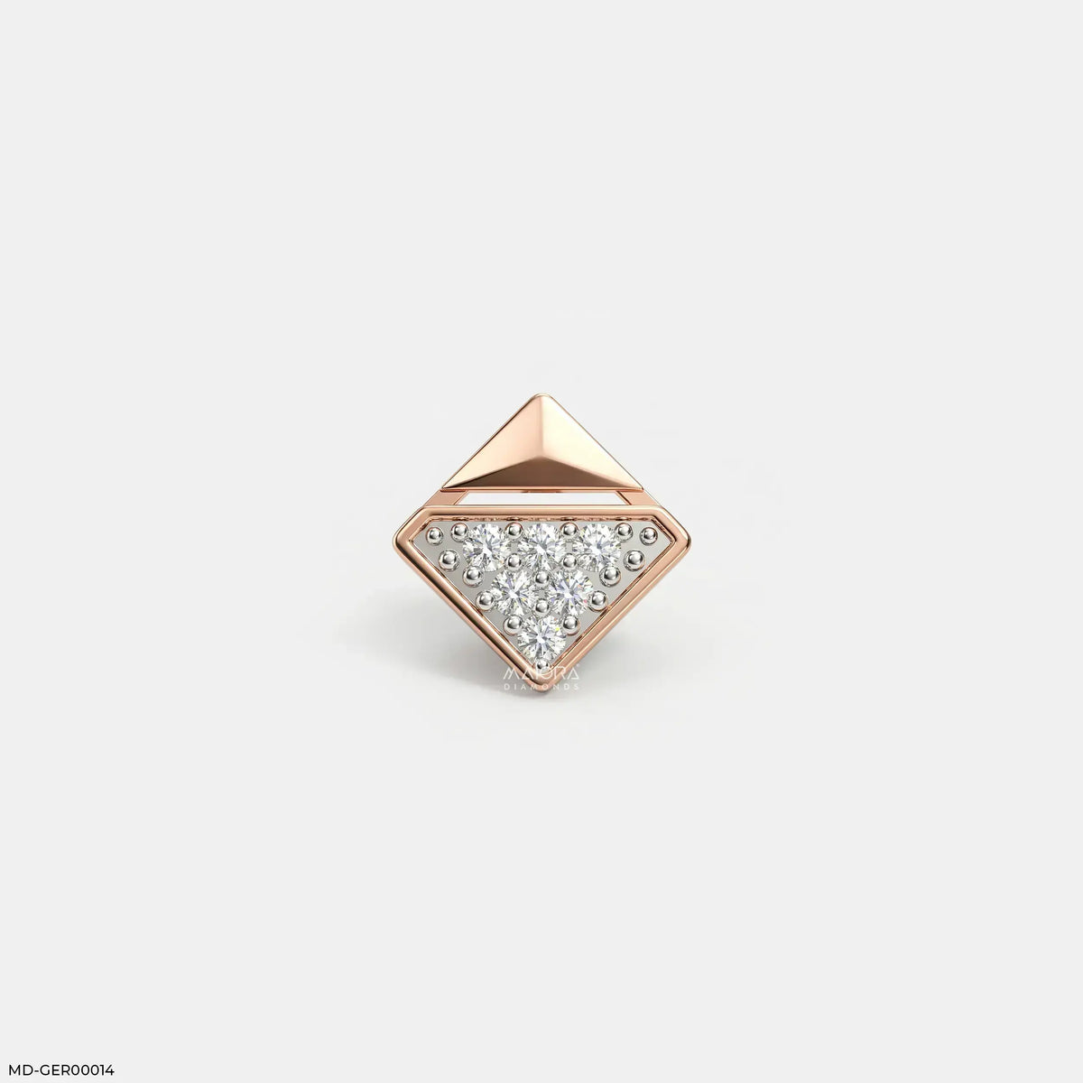 Elegant Cube Diamond Mens Stud
