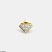 Elegant Cube Diamond Mens Stud