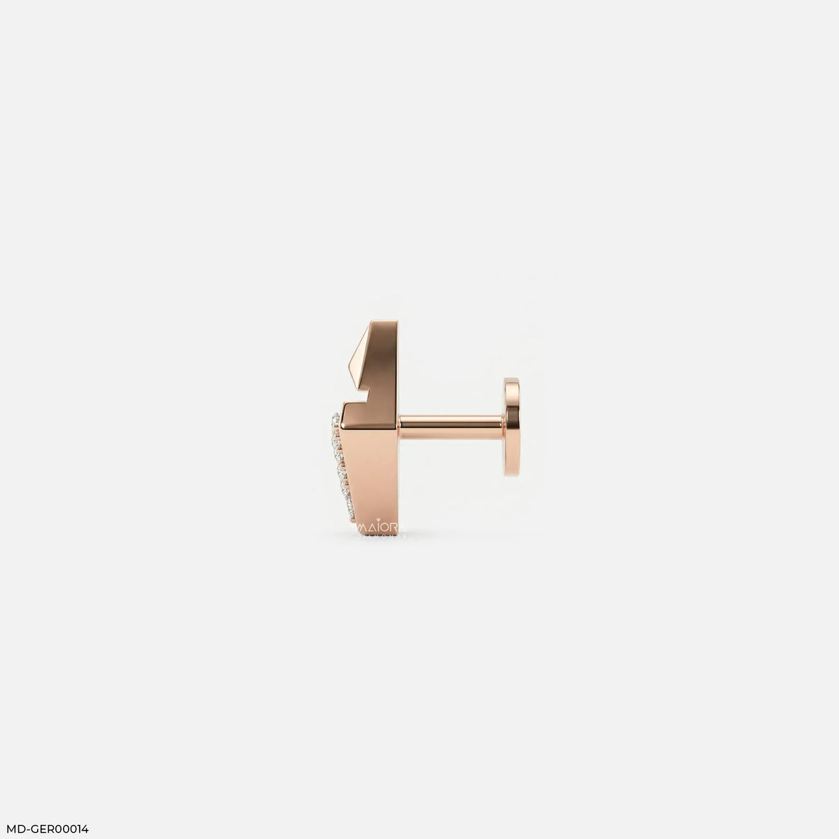 Elegant Cube Diamond Mens Stud