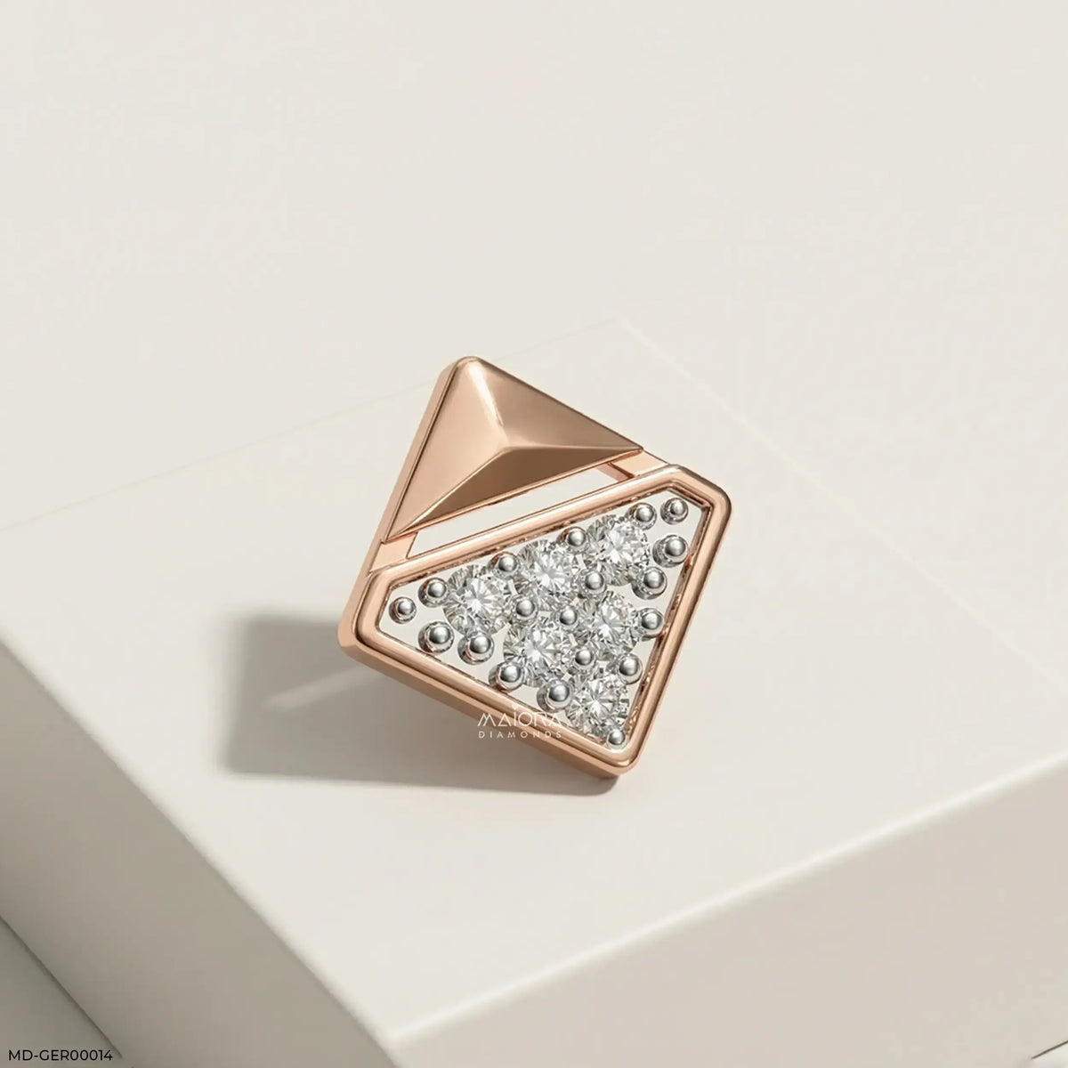 Elegant Cube Diamond Mens Stud