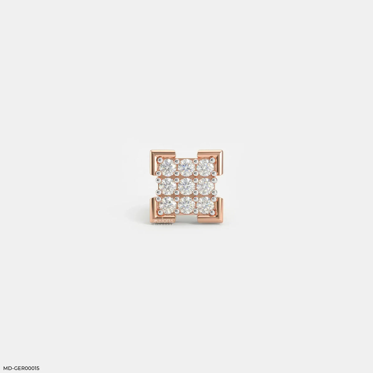 Knight Shine Diamond Mens Stud Earring