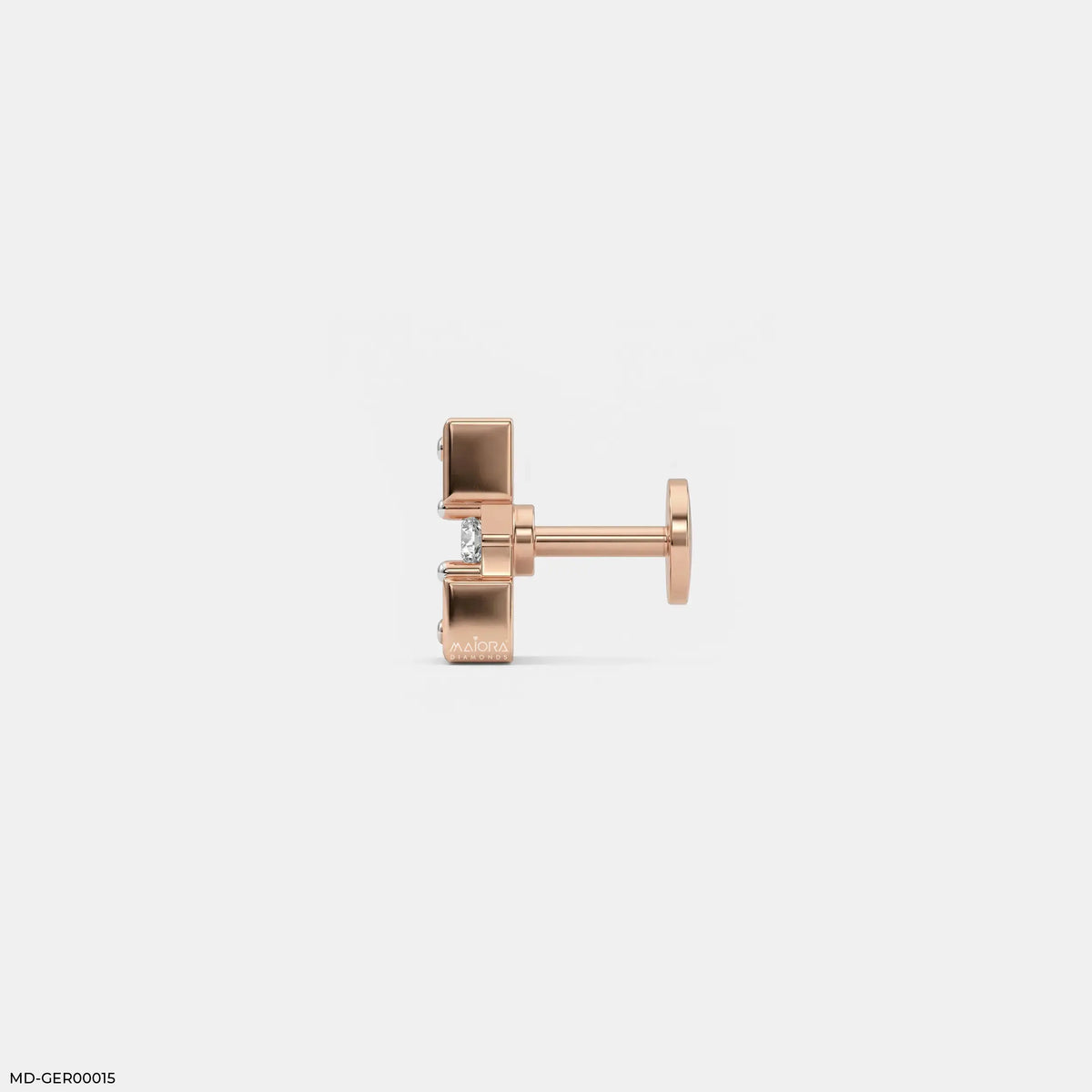 Knight Shine Diamond Mens Stud Earring