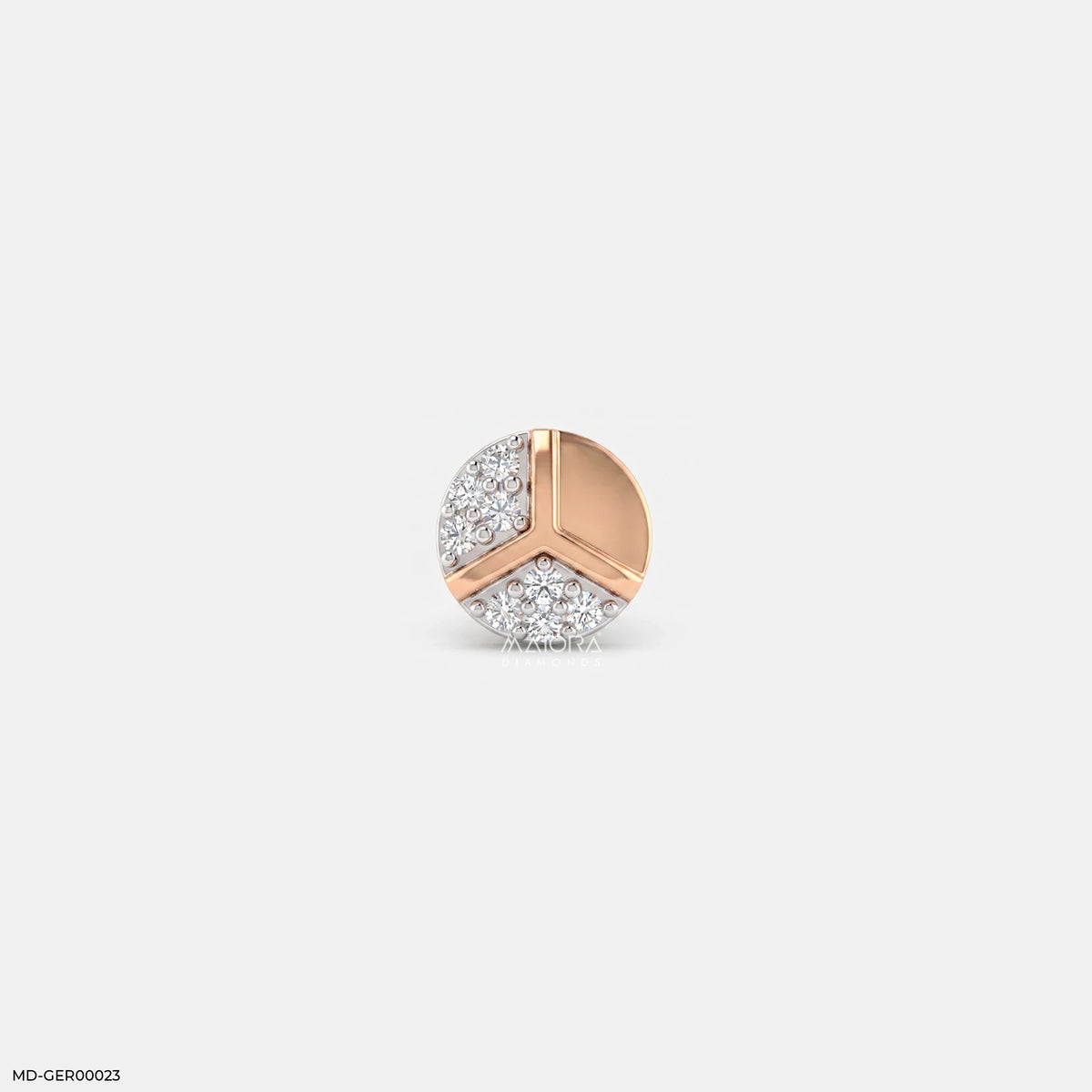 Y Axis Diamond Mens Stud Earring