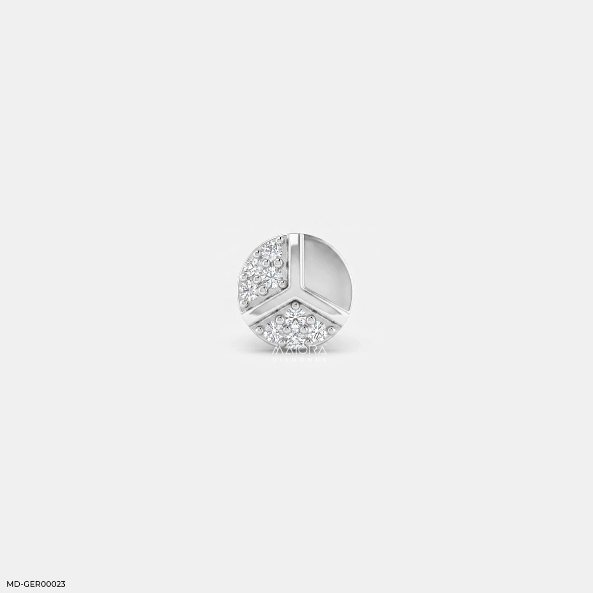 Y Axis Diamond Mens Stud Earring