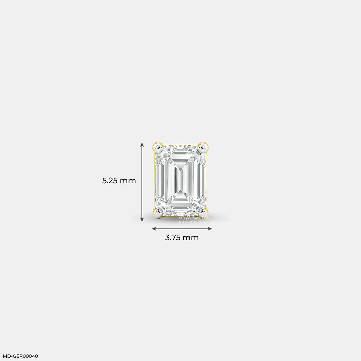 Essential Emerald Mens Stud Earring