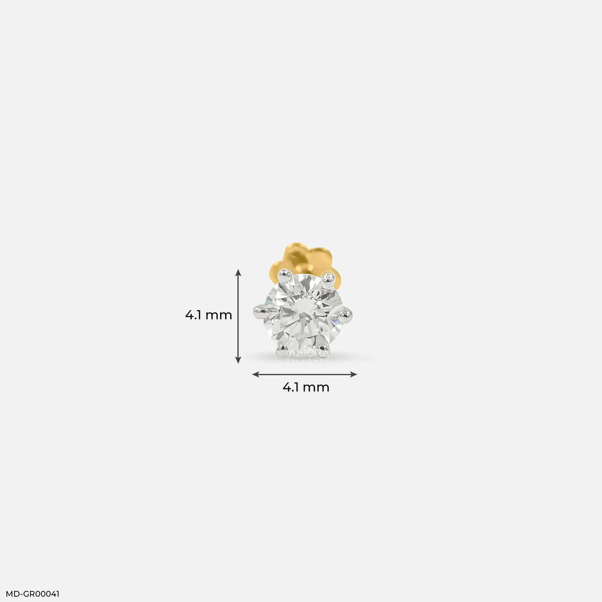 Brilliance Solitaire Diamond Mens Stud Earring
