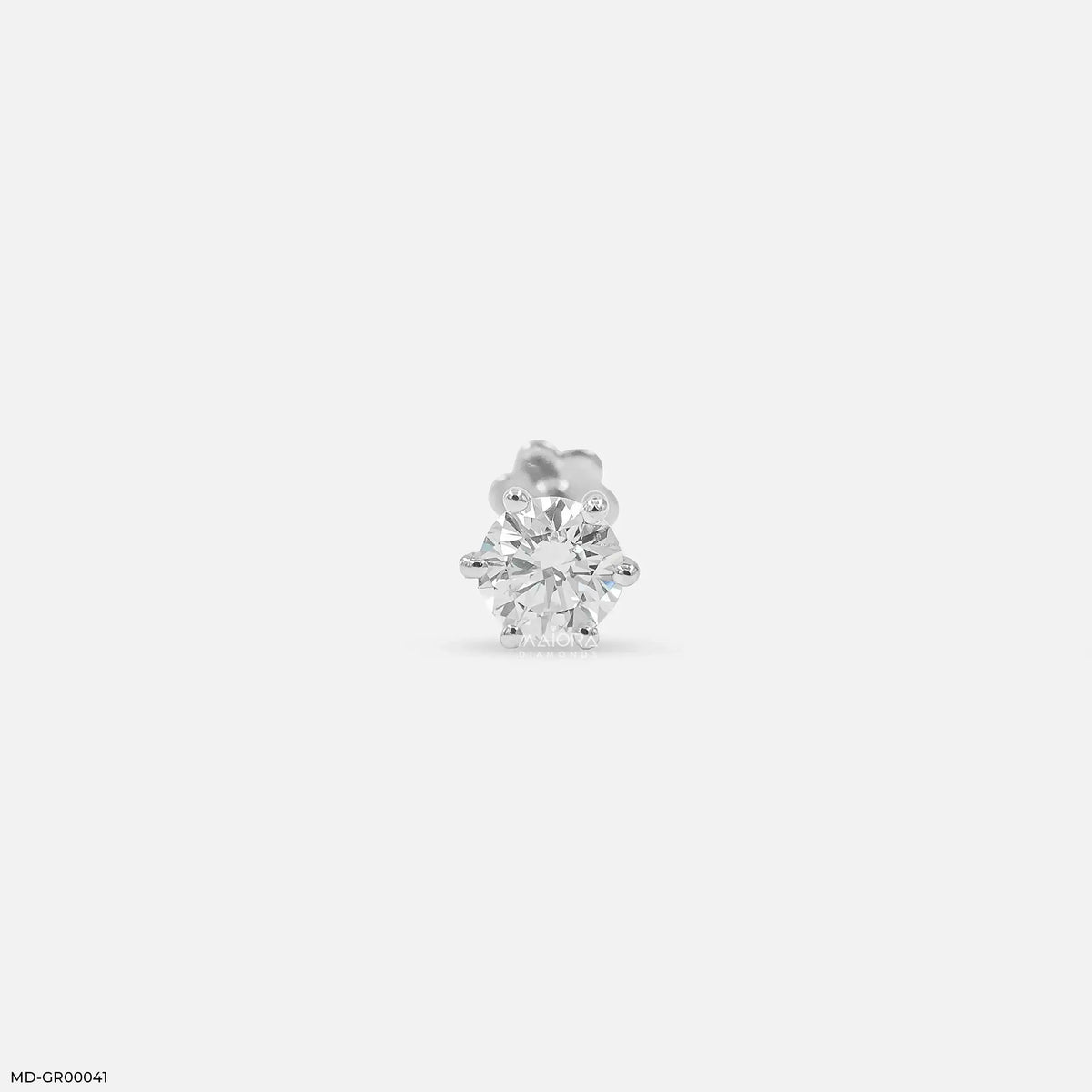 Brilliance Solitaire Diamond Mens Stud Earring