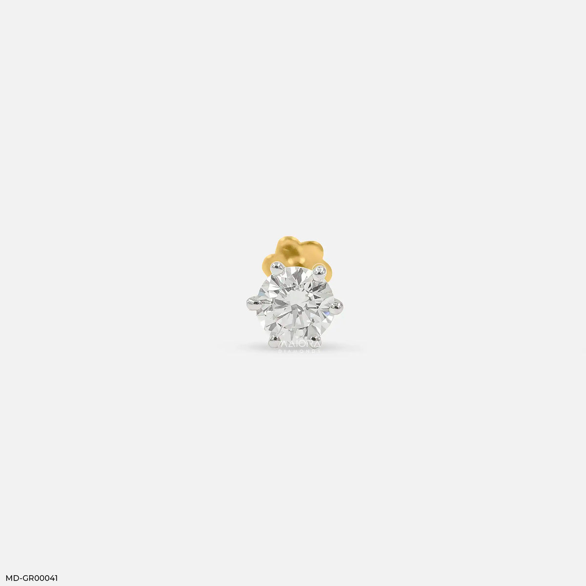 Brilliance Solitaire Diamond Mens Stud Earring