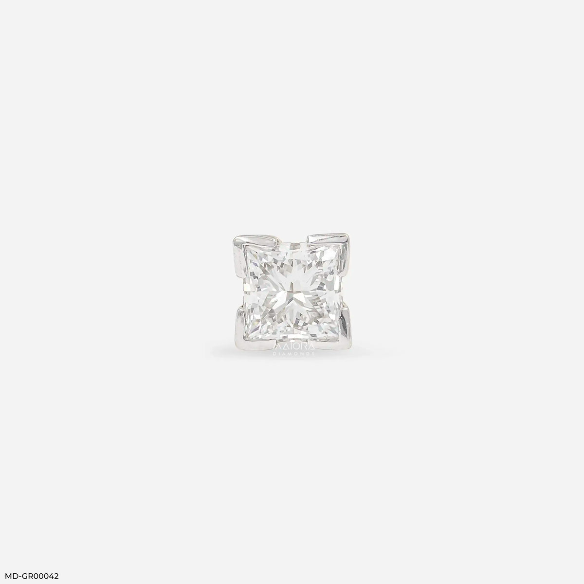 0.5 Carat Dazzling Princess Solitaire Mens Stud Earring