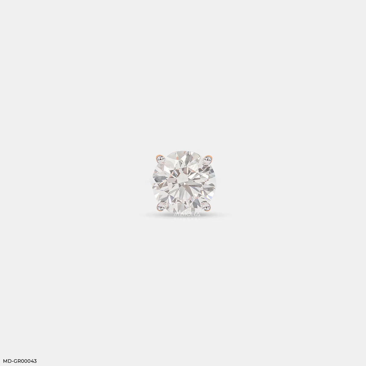 Minimalistic Solitaire Diamond Mens Stud