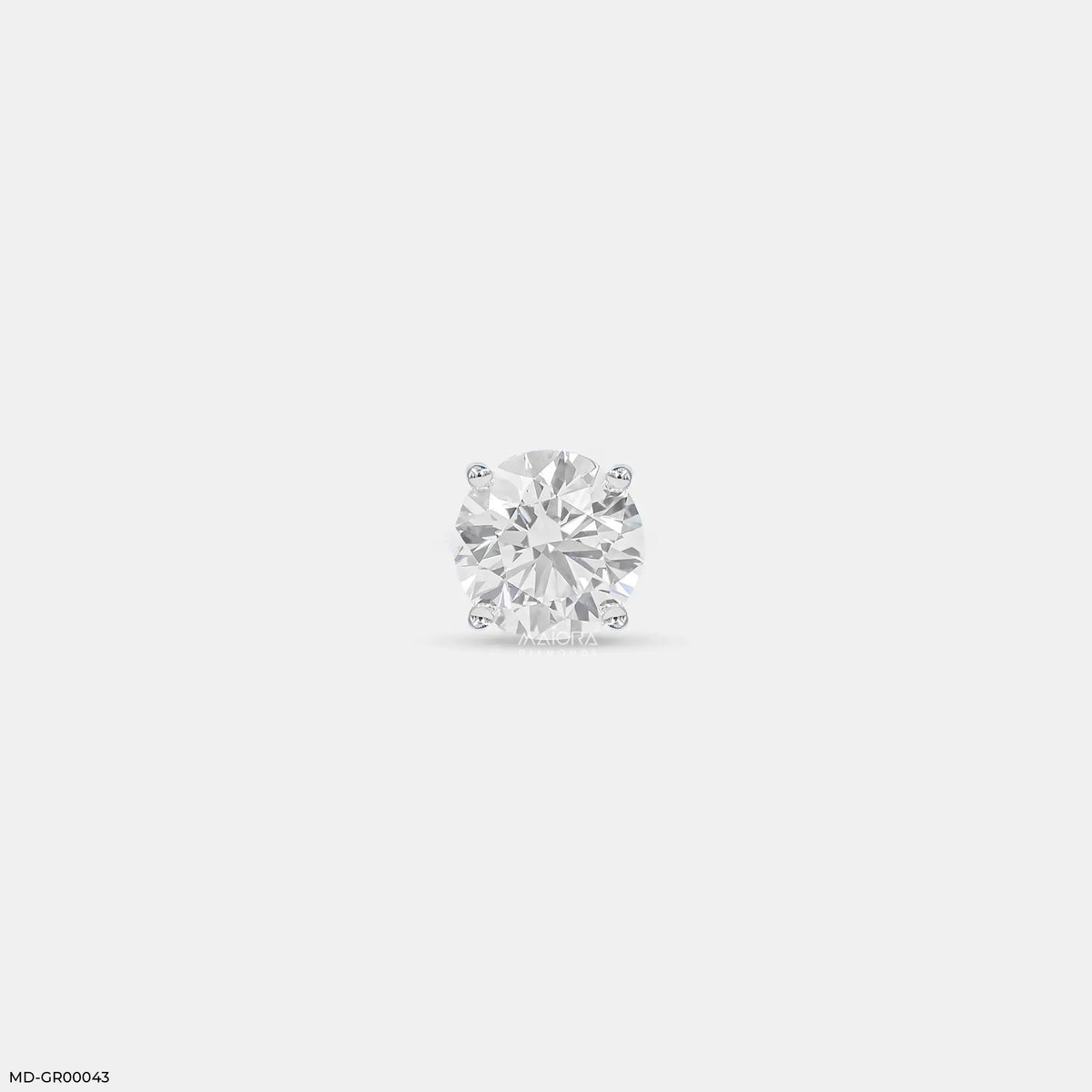Minimalistic Solitaire Diamond Mens Stud