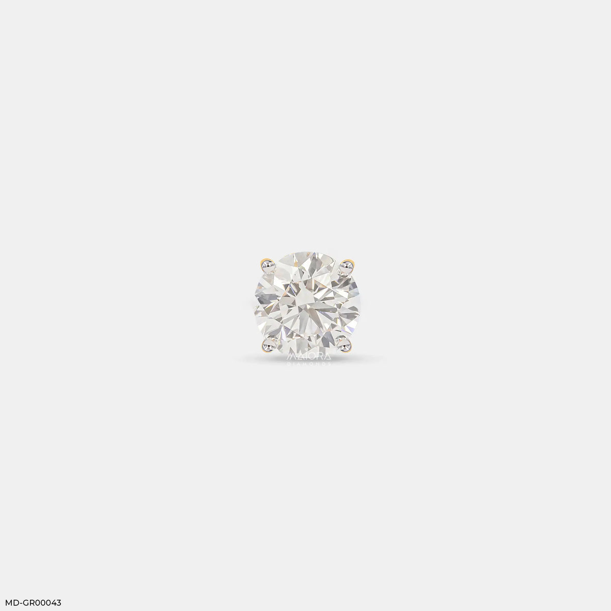 Minimalistic Solitaire Diamond Mens Stud