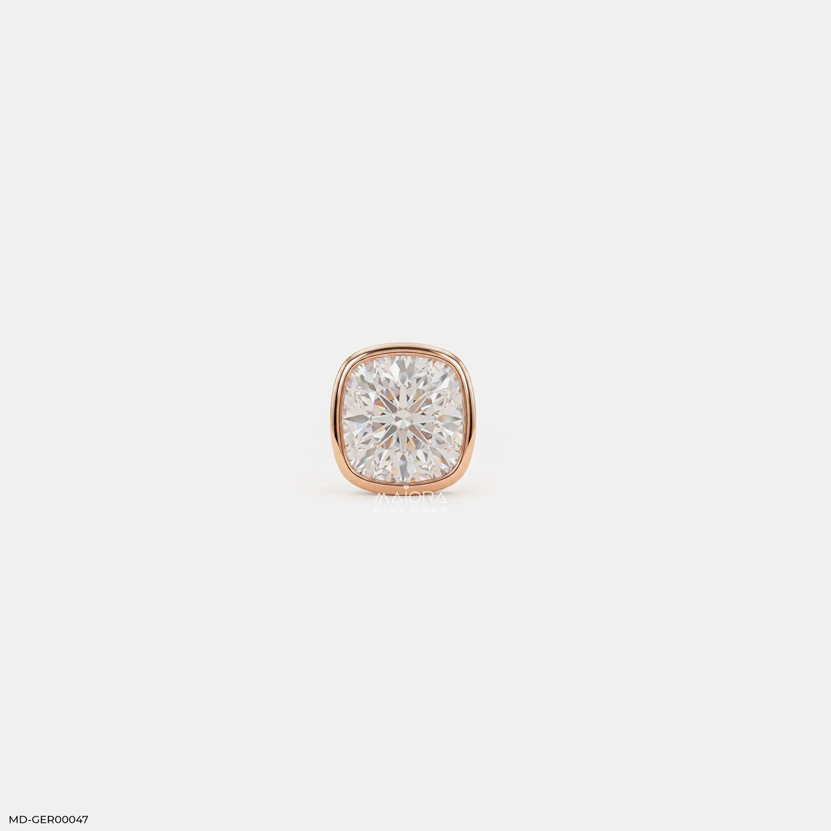 Sparkle Cushion Diamond Mens Stud Earring