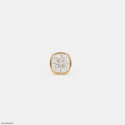 Sparkle Cushion Diamond Mens Stud Earring