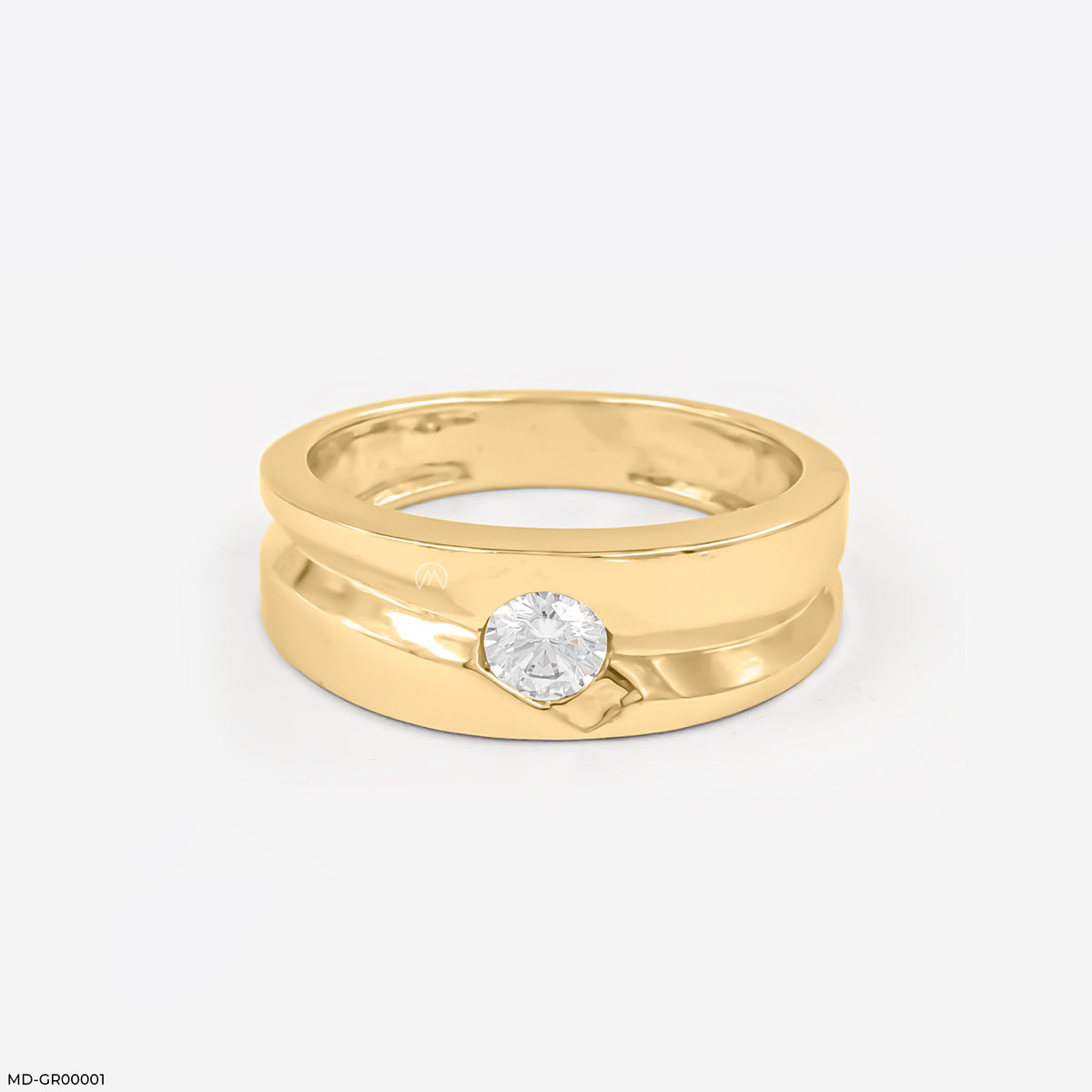 0.50 Carat Round Solitaire Broad Ring
