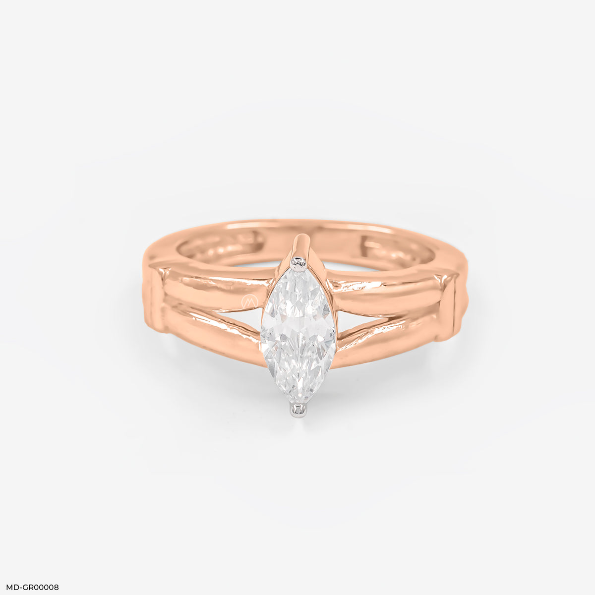 1 Carat Solitaire Auric Leaf Ring
