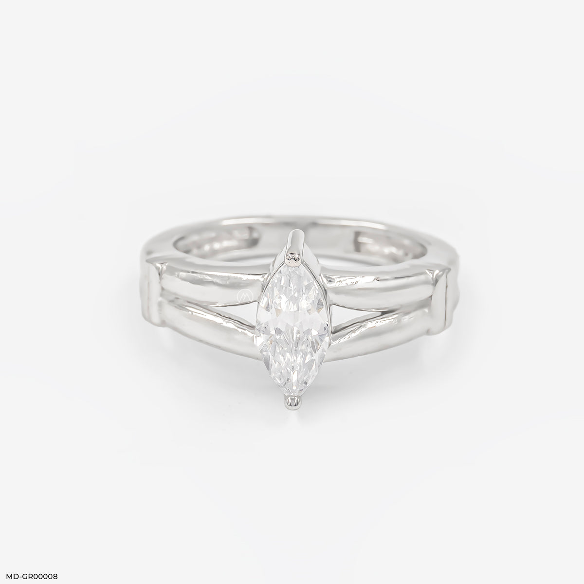 1 Carat Solitaire Auric Leaf Ring
