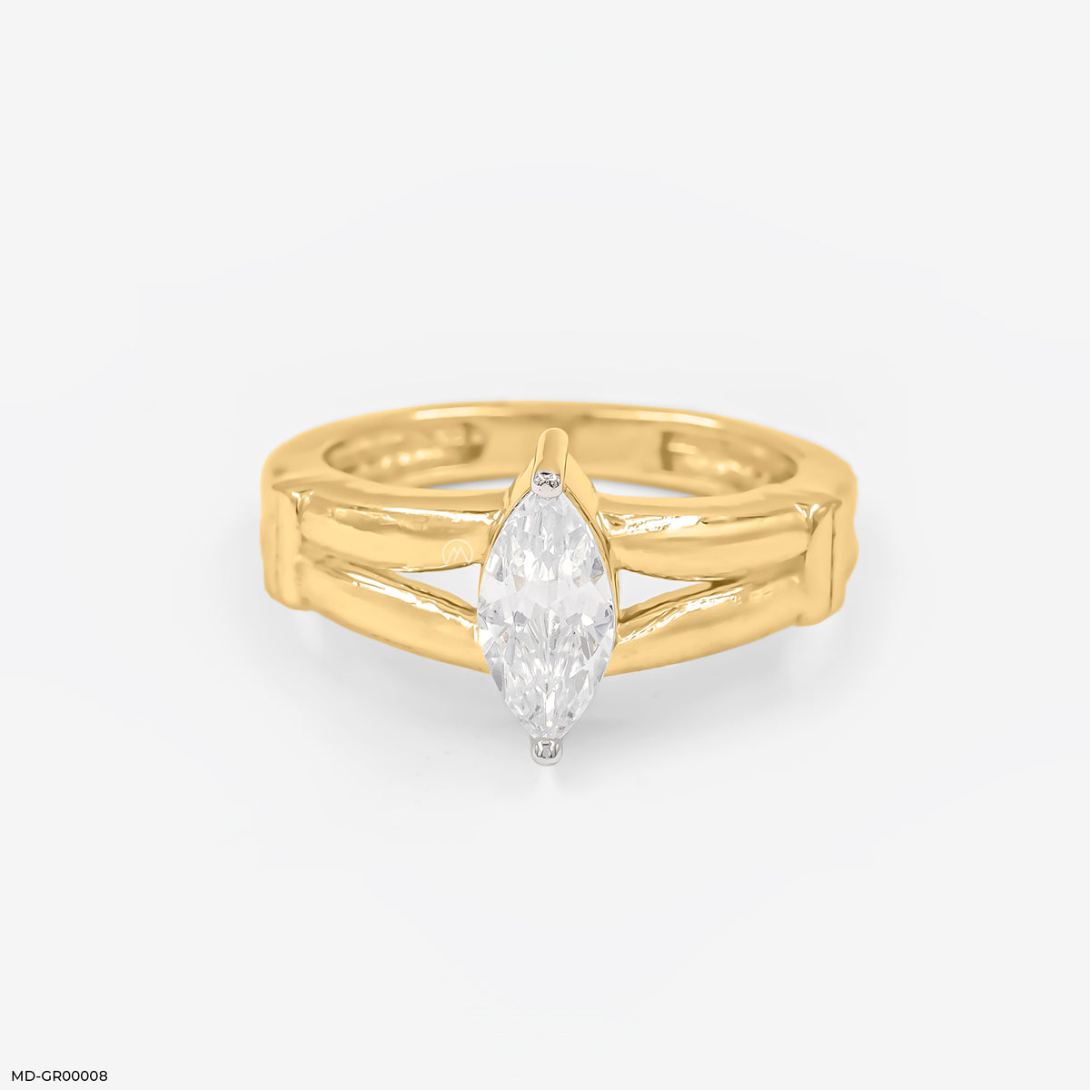 1 Carat Solitaire Auric Leaf Ring
