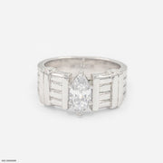 0.75 Carat Marque Solitaire Ring