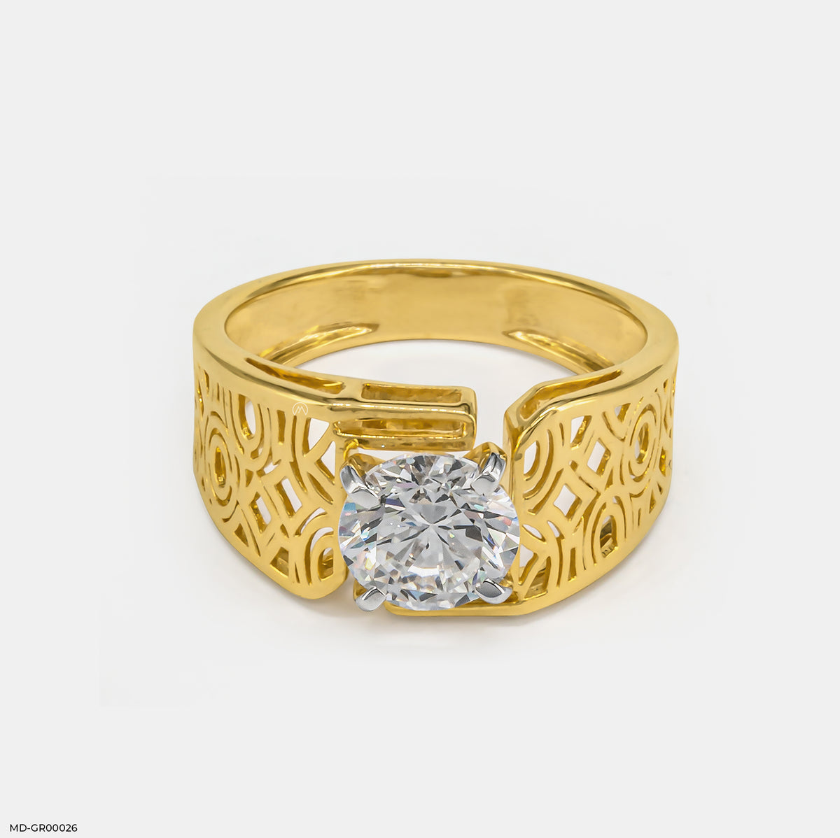 1.75 Carat Round Soliataire Vintage Men's Ring