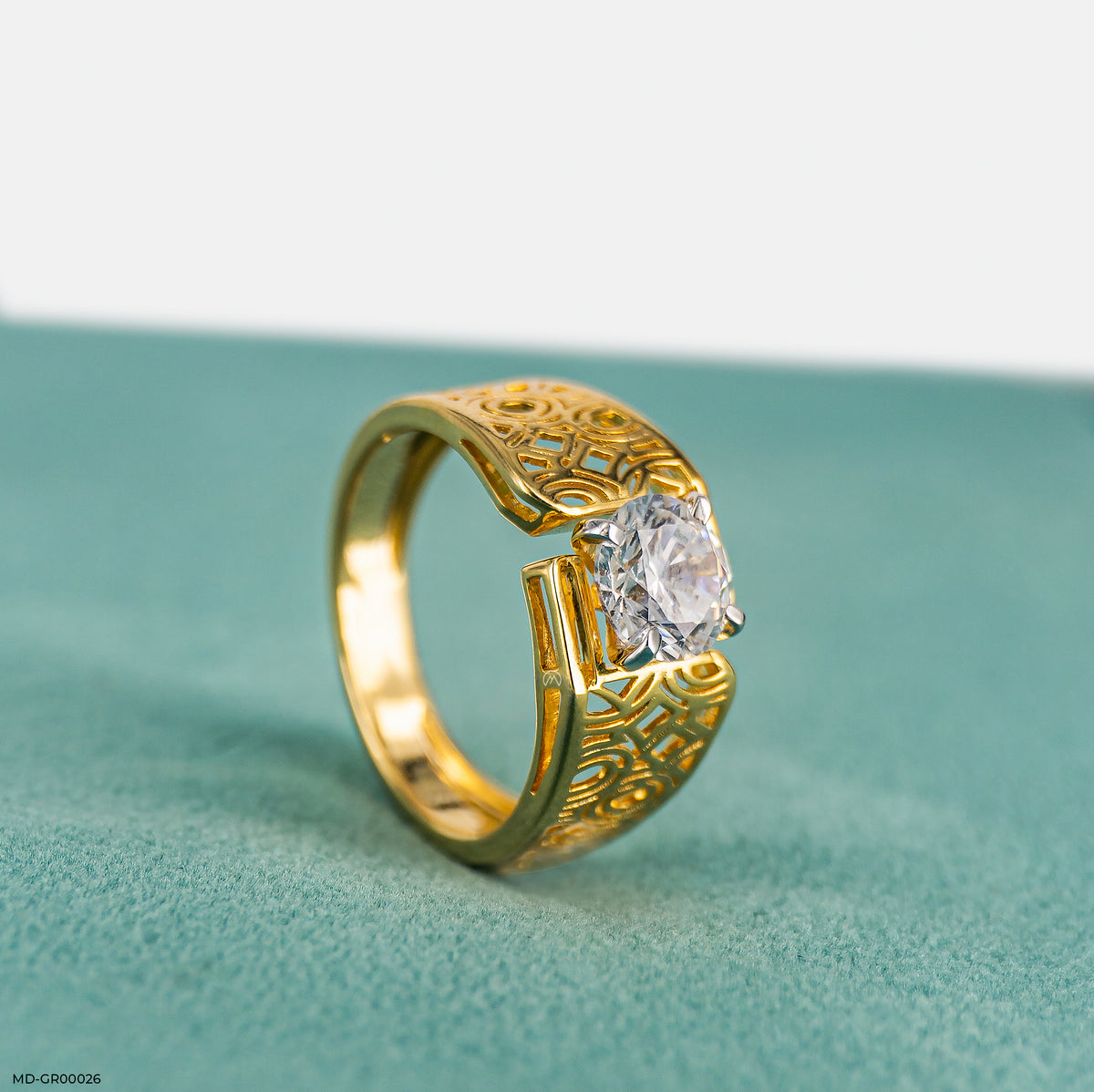 1.75 Carat Round Soliataire Vintage Men's Ring