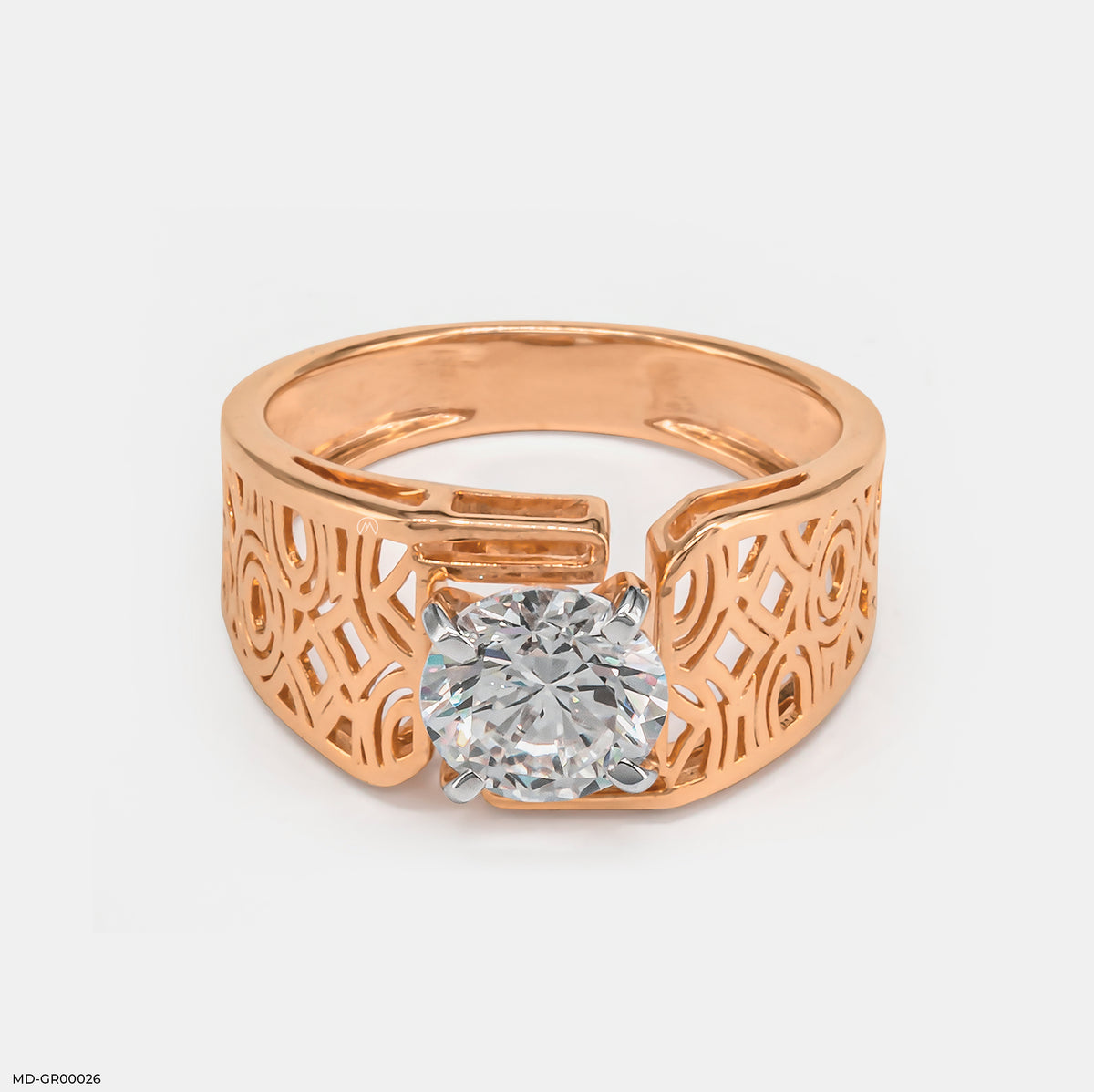 1.75 Carat Round Soliataire Vintage Men's Ring