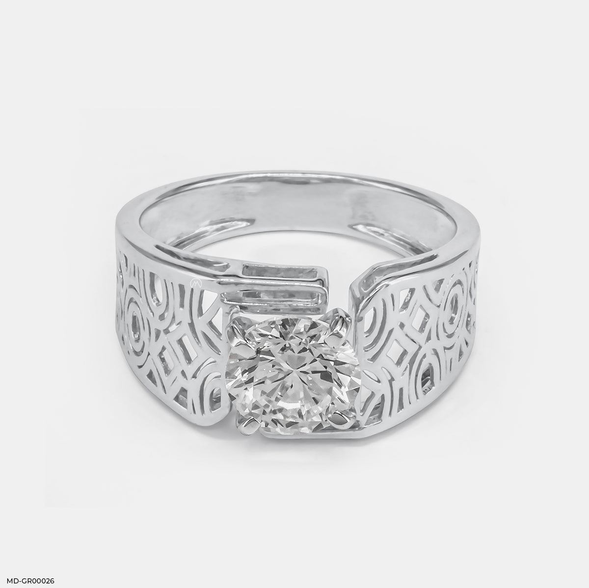 1.75 Carat Round Soliataire Vintage Men's Ring