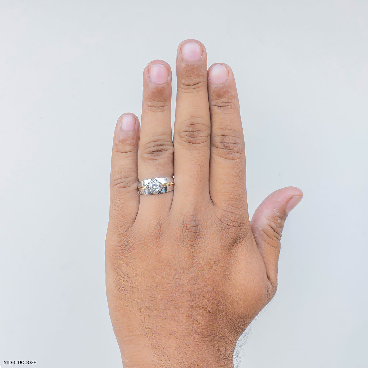 0.75 Carat Solitaire Elegant Minimal Men's Ring