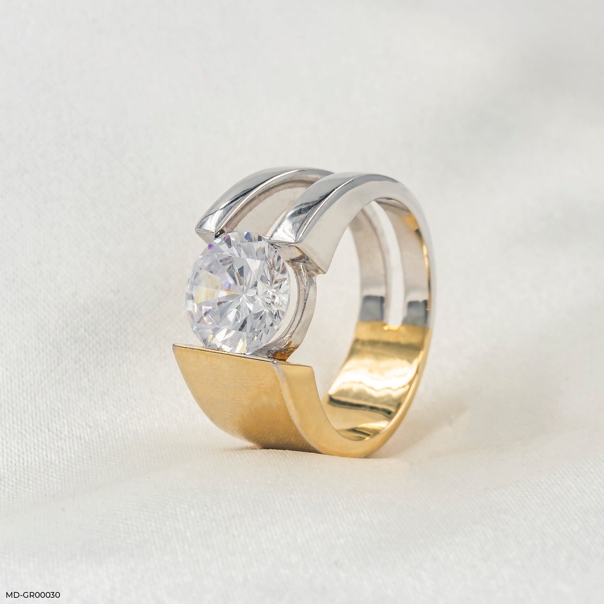 3 Carat Solitaire Modern Men's Ring