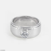 Solitaire Noir Men's Ring