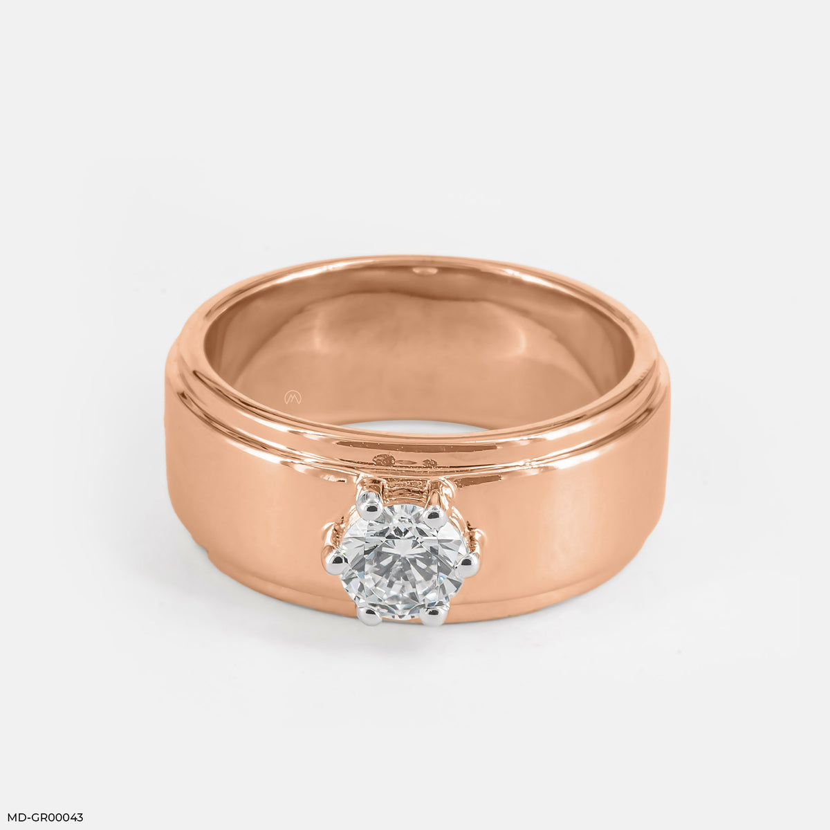 Solitaire Noir Men's Ring