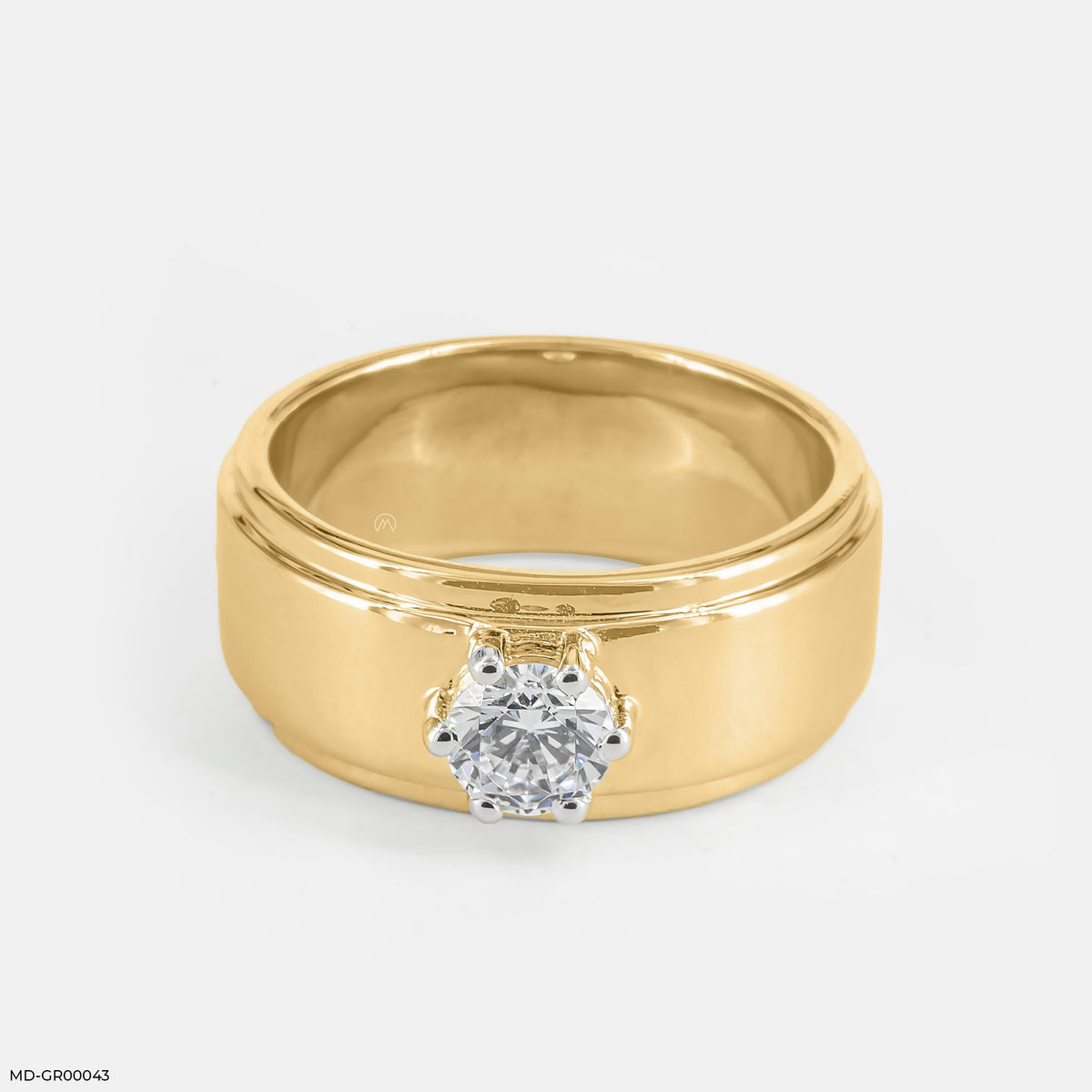 Solitaire Noir Men's Ring