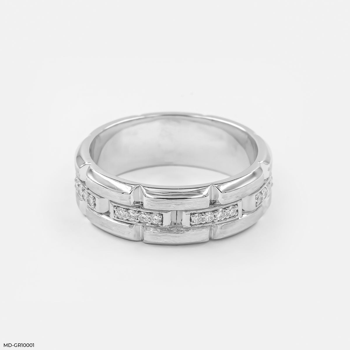Modern Block Band Ring