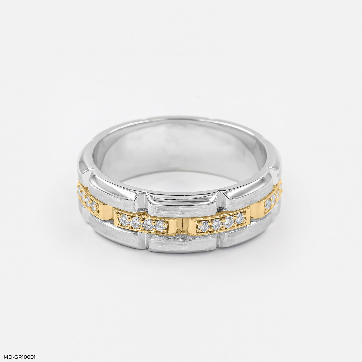 Modern Block Band Ring